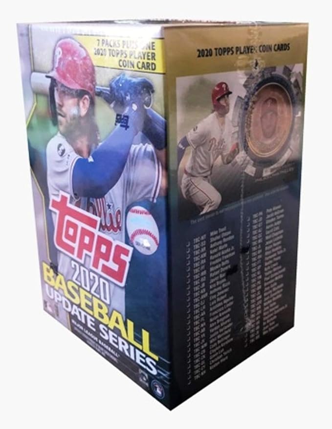 2020 Topps Traded and Update Series Baseball Unopened Blaster Box of Packs with 99 Cards including One EXCLUSIVE Coin Card and Possible Rookies Autographs and Jersey Cards