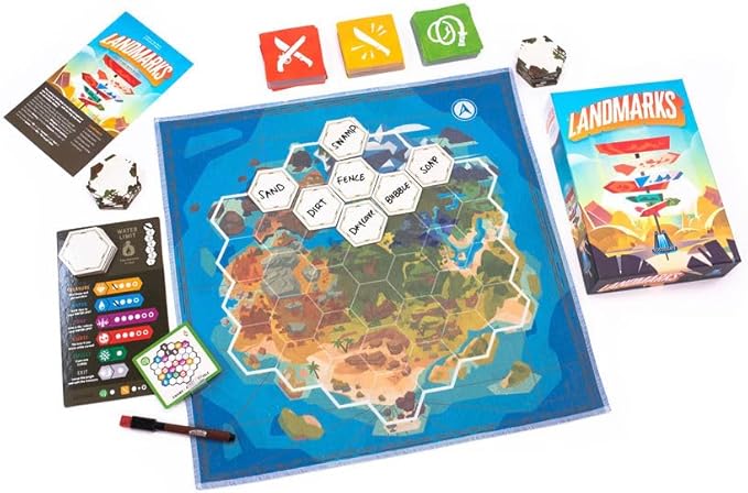 Floodgate Games Landmarks | Cooperative Board Game for Adults and Kids | Fun Game for Family Game Night | Word Association Party Game | Ages 10 and up | 2-10 Players | Average Playtime 20 Minutes