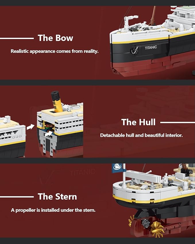 dOvOb Titanic Model Building Blocks Set 2022 Pieces Bricks Compatible with Major Brands