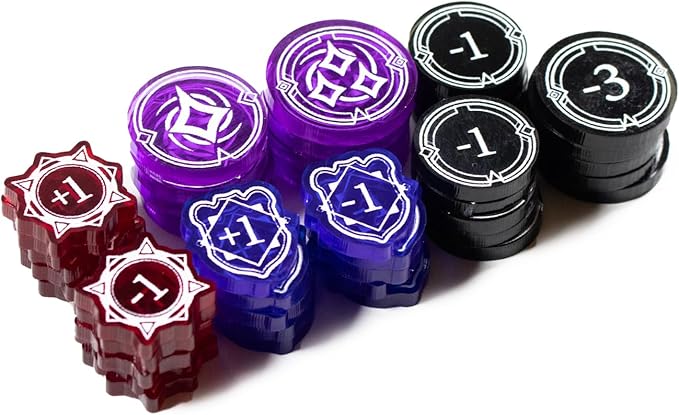 STRATA STRIKE | Lorcana TCG compatible | Transparent Acrylic Tokens - Bundle Set – Single-Sided - Designed and Handcrafted in the U.S.A