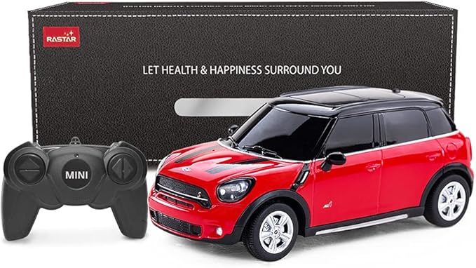 RASTAR BMW 1:24 RC Cars Remote Control Mini Cooper Countryman Model Car Toy Mini Cooper Car for Kids Red