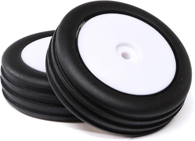 Losi Wide Body Rib Fr Mntd Tires White 2 Mini B LOS41049