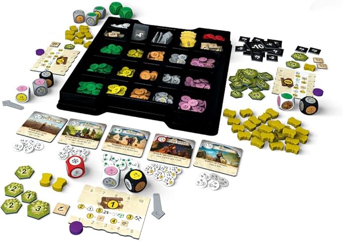 Rio Grande Games Dice Customization Strategy Game for 2-4 Players 60 Minute Simultaneous Gameplay Board Game