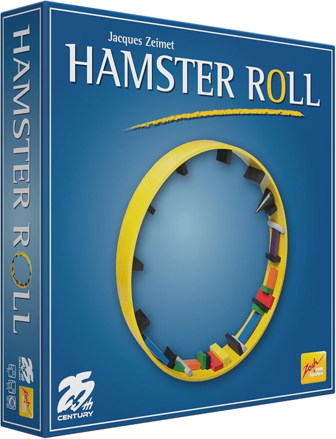 25th Century Games Hamster Roll – Fun Dexterity Board Game - Balance and Strategy Family-Friendly Game Night for 2 to 4 Players Ages 7+
