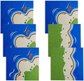 Apostrophe Games Island Building Blocks Base Plates Compatible with All Major Brands - 6 Pack of Beach Plates - 4 Corners &amp 2 Straight