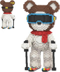 DAHONPA Animal Skating Cool Bear Micro Building Blocks Set (3650 Pieces) Gift for Adults and Kids