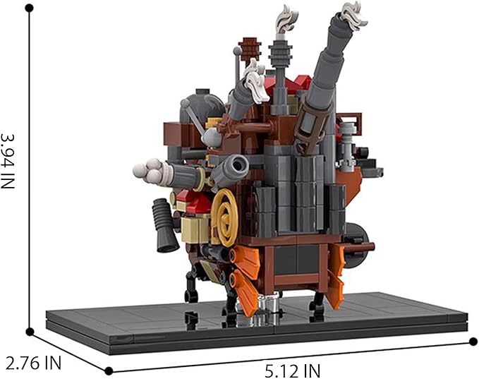 Anime Moving Castle Building Block Set Howls Castle Bulding DIY Model Toys Collectible Birthday Gift for Fans (272 Pcs)