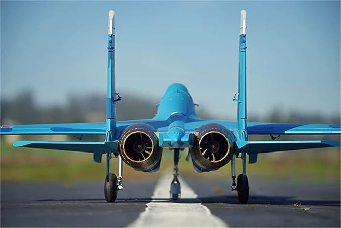 Fms Rc Plane 6 Channel Remote Control Airplane SU-27 70mm Ducted Fan 12-Blade EDF Rc Planes for Adults PNP (No Radio Battery Charger)