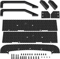 RCLIONS 1set Carbon Fiber Front&ampRear SplitterChassis Widening Side Skirts for ARRMA Infraction BLX 3S 1/8 Racing Car Upgrade Parts (Black)