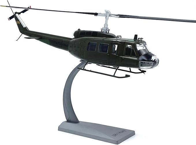 Alloy US Army UH-1 Iroquois Huey Helicopter Model 1:48 Model Simulation Science Exhibition