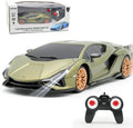 QUN XING Remote Control Car 1:24 Officially Licensed 2.4GHZ Rc Cars Lambo Sport Racing Toy Car for Kids Boys 4-7 Years Birthday Gift Green