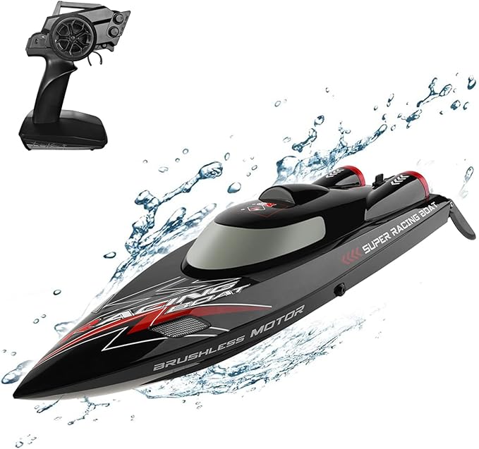 GoolRC WLtoys WL916 Remote Control Boat 60KM/H High Speed RC Racing Boat for Pools or Lakes 2.4GHz RC Boats with Low Battery Alarm for Teens and Adults
