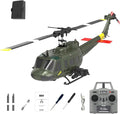 RC ERA C032 UH-1 Huey Helicopter - Remote Control Helicopters for Adult 1/48 Sacle 2.4G 6CH Gyro Stabilized Aircraft with Altitude Hold &amp Optical Flow3D Stunt Drone (Green)
