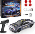 1:43 RC Drift Car 2.4GHz Remote Control Drift Racing Car High Speed 4 WD Electric Toy Car with LED Lights for Teen and Adults (Silver Gray)
