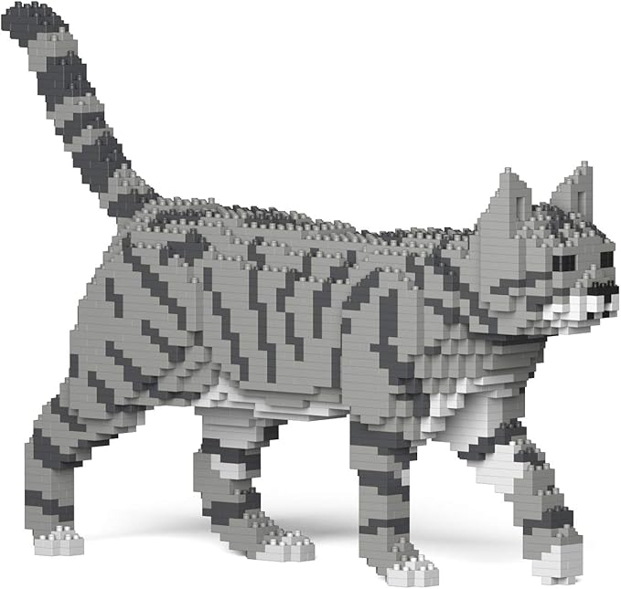 JEKCA Cat 03S-M03 | Tabby Cat Plastic Building Blocks | Age 14+