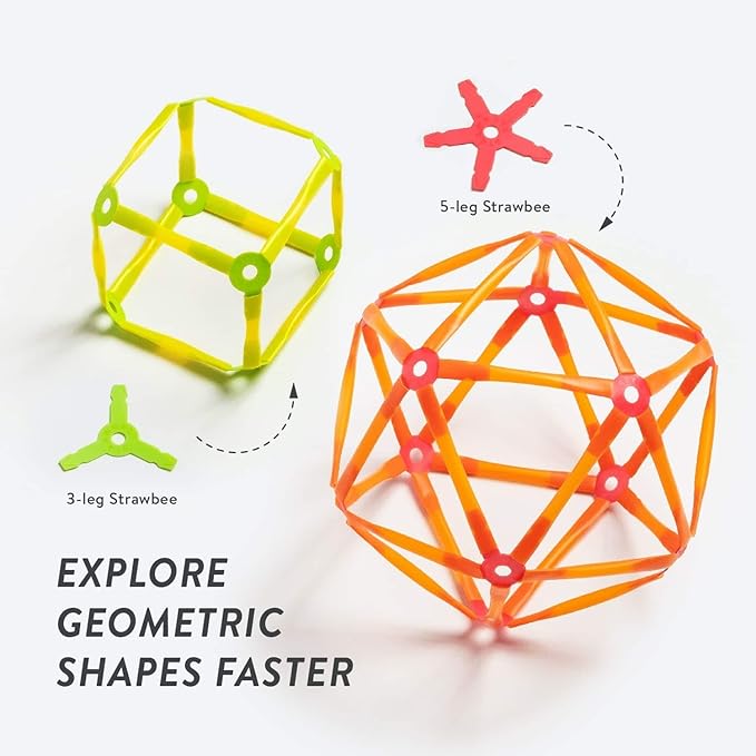 Strawbees Creature Creator Kit - Educational Connecting Toys for Makers &amp Families Building Toy Toolbox with Straws and Connectors for Creative STEM Exploration in Schools &amp Home Learning