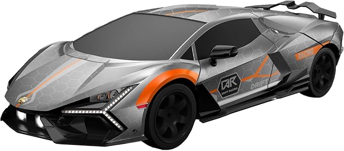 RC Drift Car Remote Control Cars for Boys 2.4GHz Drifting RC Car 1/24 4WD Racing Hobby Sport Cars Toys for Adults with LED Lights Rechargeable Battery and Drifting Tires Gift for Kids Girls