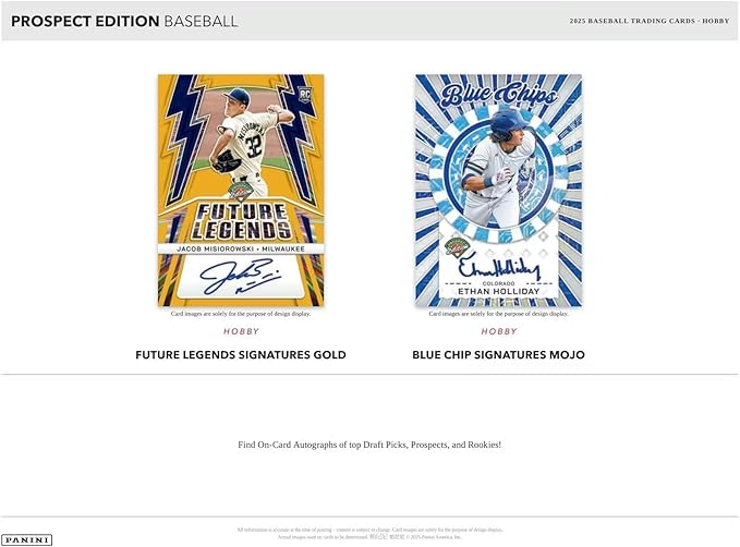 2025 Panini Prospect Edition Baseball Hobby Trading Card Box (4 Autographs Per Box)