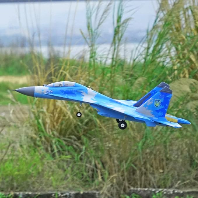 Su-27 Twin 50mm EDF 4S ducted Fan Jet (Camo Blue-PNP-Transmitter Receiver or Battery not Included)