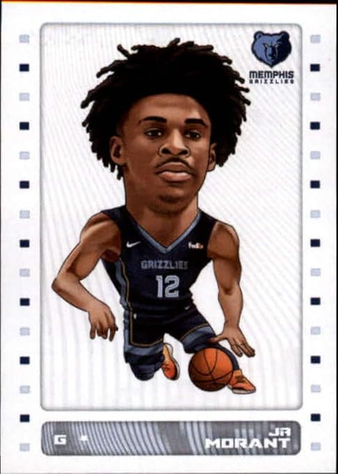 2019-20 Panini Stickers Basketball #373 JA Morant RC Rookie Fat Head Memphis Grizzlies NBA Basketball Mini Sticker Trading Card (Small &amp Peelable)