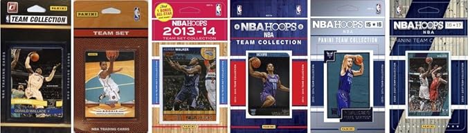 C&ampI Collectables NBA Charlotte Hornets Men's 6 Different Licensed Trading Card Team Sets White