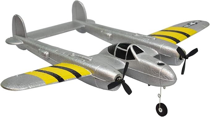 RC Plane Remote Control Airplane RTF 2.4GHz 2CH Radio Control P38 Lighting Aircraft for Beginner