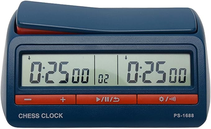 Chess Clock Advanced Digital Chess &amp Game Timer ABS Digital Display Professional International Chess Clock - Blue