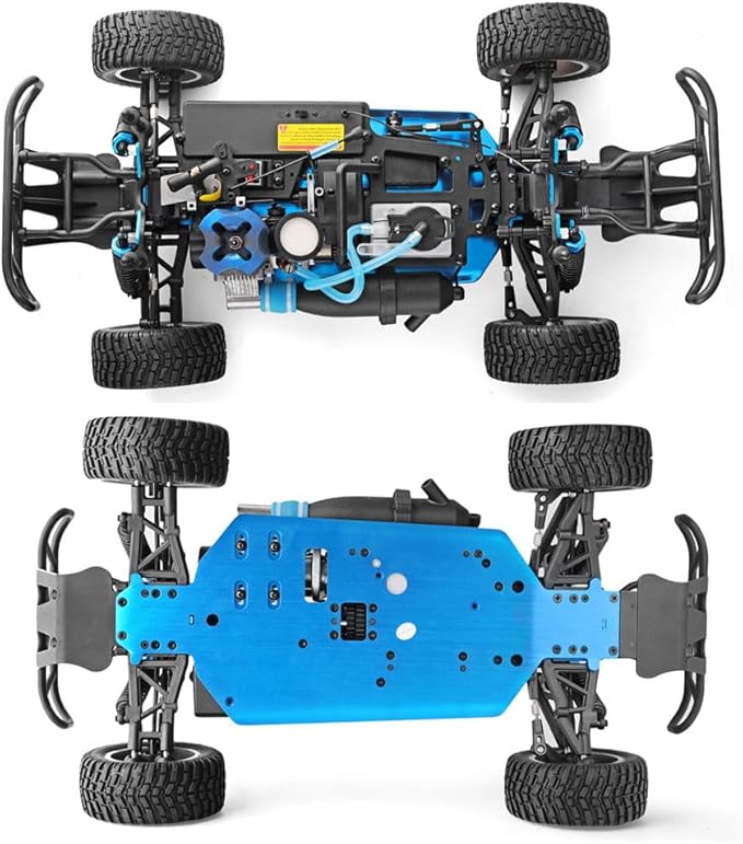 1/10 Nitro RC Truck for Adult Two Speed RC Car Rock Crawler 4WD Remote Control Car Nitro Gas Power Off Road Short Course Truck with Igniter Methanol Fuel RC Climbing Vehicle Buggy
