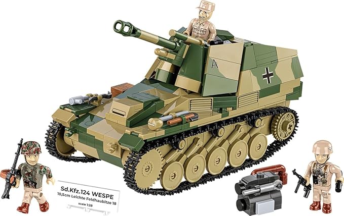 COBI Historical Collection WWII Sd.Kfz. 124 Wespe Tank Building Set 855 Pieces