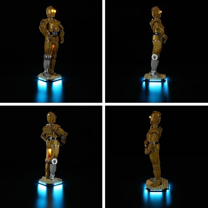 BRIKSMAX Light Kit for Lego C-3PO -Led Lighting Compatible with Lego Star Wars 75398 Building Set- Not Included Lego Set