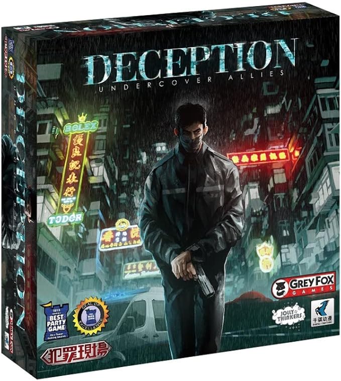 Grey Fox Games Deception: Murder in Hong Kong EXPANSION - Undercover Allies | Social Deduction | up to 14 players
