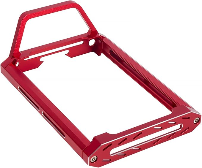 Aluminum Alloy RC Remote Radio Controller Bracket Holder Transmitter Protector Frame for Flysky Noble NB4 Pro NB4 Lite NB4 Protect Support (Red)