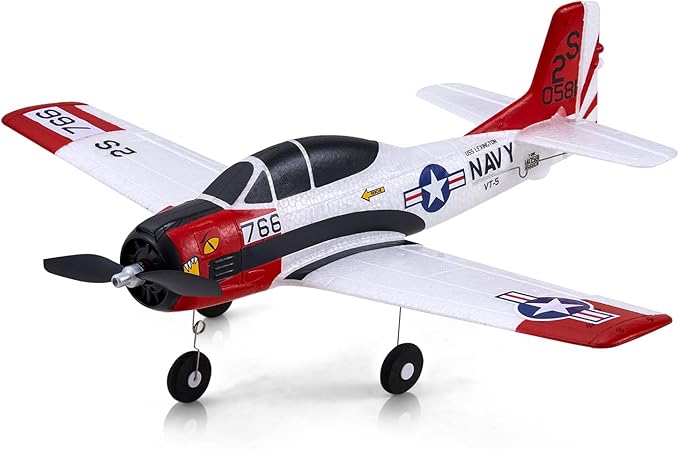 Fms 410mm T-28 RC Plane for Beginners – Easy to Fly with 3 Flight Modes and One-Key Return Durable EPP Foam and Prop Guard Ready to Fly RTF Remote Control Aircraft for Adults