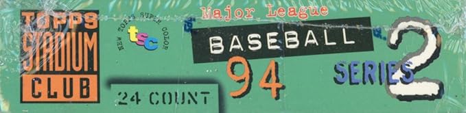 Topps Stadium Club Major League Baseball '94 Series 2 Trading Cards - 24 Foil Packs