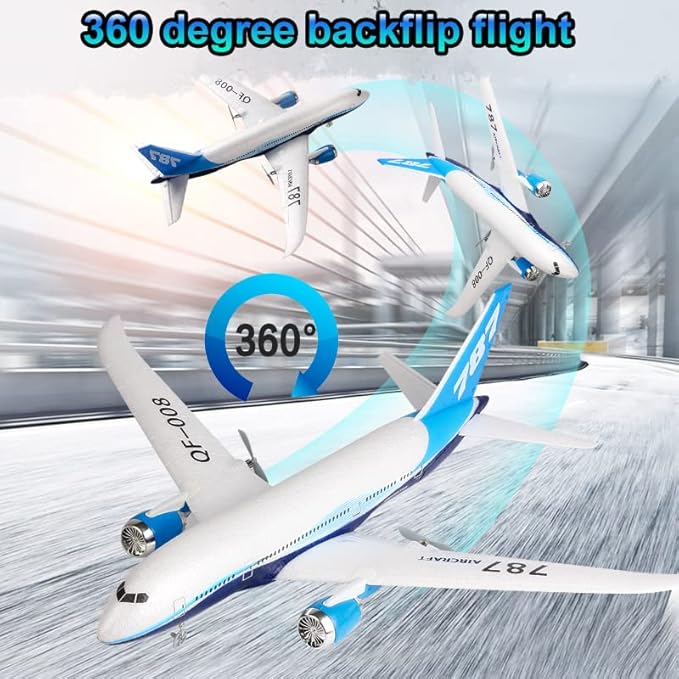 QF008 787 Remote Control Fixed-Wing Aeroplanes Aircraft for 14Y+ Beginners Expert Boeing 787 Three-Channel High-Flying 1000 Meters Special Connection Roll Epp Hobby RC Plane