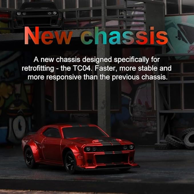 1:76 Turbo Racing Scale RC Sport Car Table Racing Remote Control Mini Model Car Full Proportional RTR Kit Toys (C75-red)