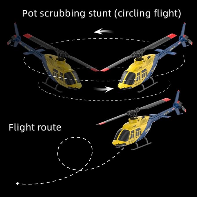 A60 206 Remote Controlled Helicopter Aircraft Plane 4CH RC Heli Aileronless 1/42 Scale 6-Axis Gyroscope Altitude Hovering Optical Flow Position 2Batteries for Adults Beginners/Grey