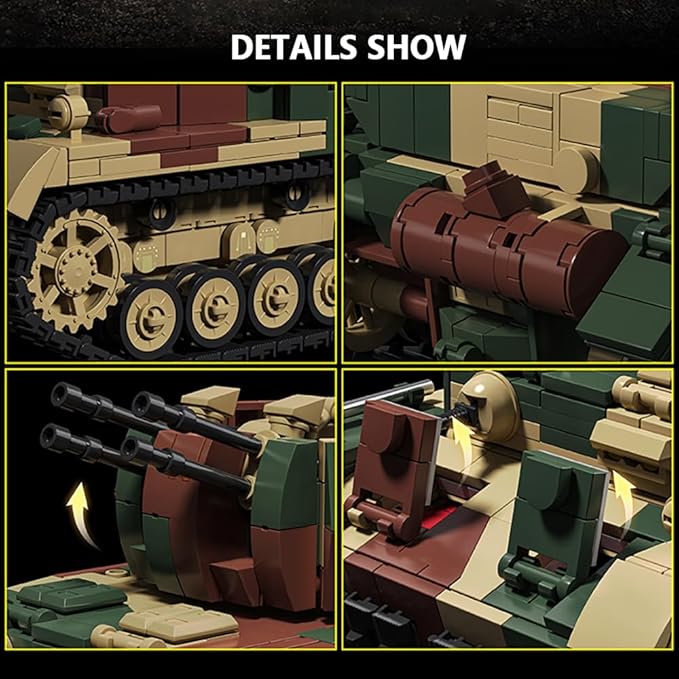 Military Armored Tank Vehicle Building Block Set (C2)