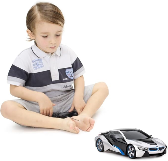 RASTAR BMW i8 RC Car BMW i8 1/24 Remote Control Car BMW Toy Car - Silver
