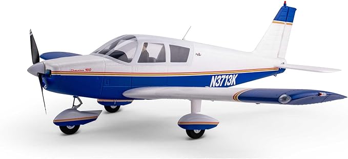 E-flite RC Airplane Cherokee 1.3M Blue BNF Basic AS3X and Safe Select EFL05450