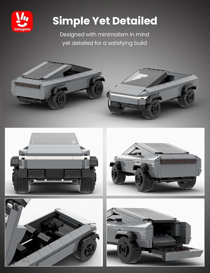 Cyber Themed Off-Road Truck Toy Building Kit Futuristic Armored Pickup Model Sci-Fi Brick Set for Collectors &amp Kids 6+
