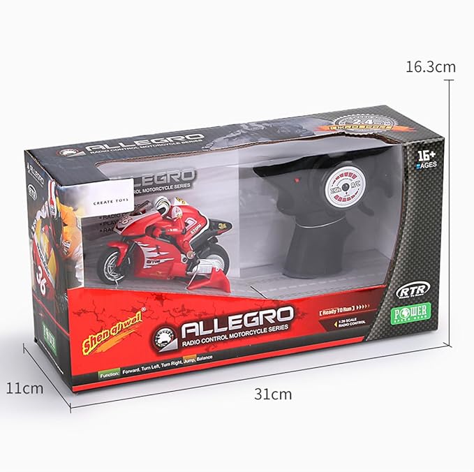Mini RC Motorcycle for Adult 2.4G Full Proportional Remote Control Simulation Electric Drift Motorcycle High Speed RC Stunt Drift Bike Racing Vehicle Model Gift 8012 Green
