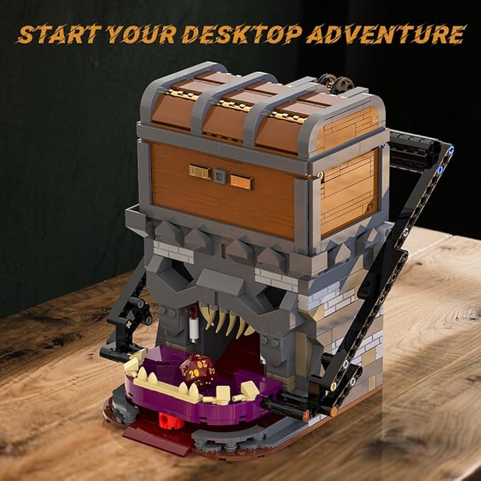 39089 Mysterious Treasure Chest Building Kit 1412 PCS Treasure Chest Model with Opening Lid Magic Building Blocks Set for Adults &amp Teens
