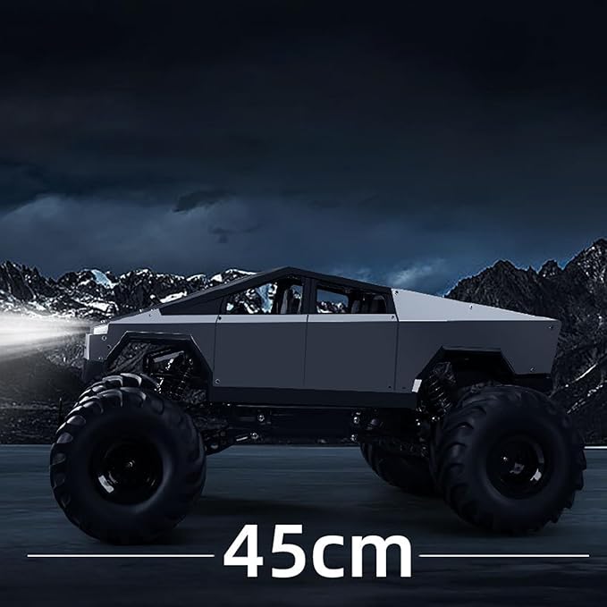 GoolRC 1:8 Scale Large Remote Control Car RC Cars with Metal Shell 2.4GHz 4WD RC Truck with Headlights All Terrain Off Road Monster Truck with 2 Batteries for Adults