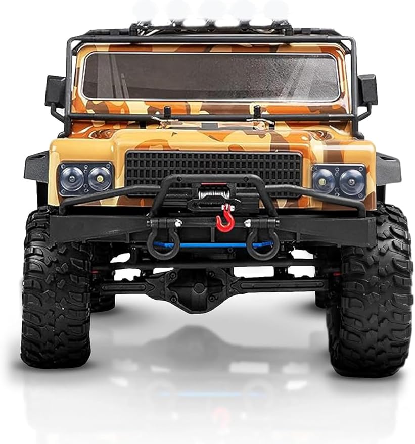 1/8 Scale Fast RC Cars for AdultsMax 10 mph Electric Off-Road Monster TruckWaterproof RC Car 4WD Remote Control Car with 3S Lipo 30+ Min Play All Terrain
