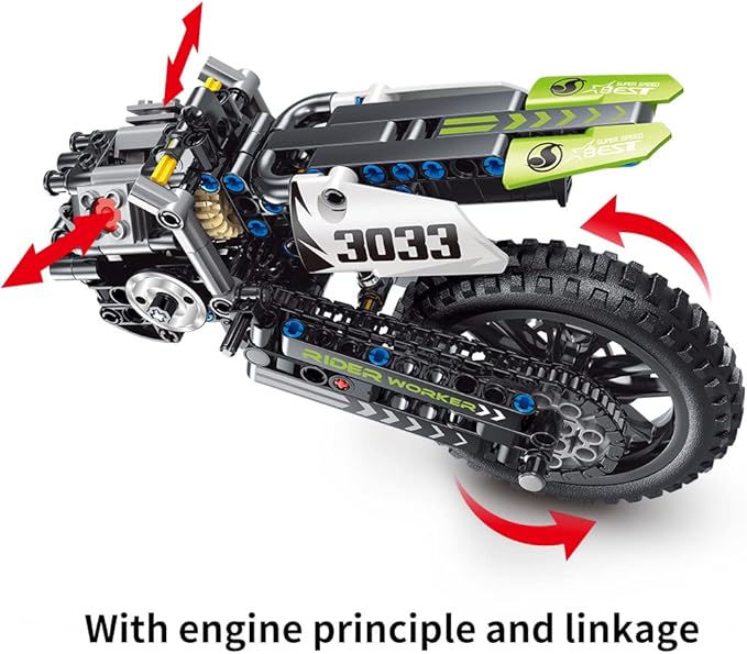 Mesiondy Motorcycle Toy Building Blocks KitStem Bricks SetsToys for Boys &amp AdultsBuild A Model Motorcycle (476 Pieces)………