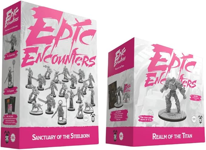 Steamforged Games Epic Encounters The Board Game Bundle: Realm of The Titan and Sanctuary of The Steelborn (2 Items)