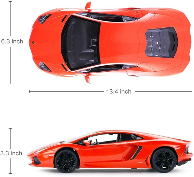 RASTAR RC Car 1:14 Lamborghini Aventador LP700-4 Remote Control Car for Boys 8-12 Working Lights - Orange 2.4GHz RC Lamborghini Toy Car