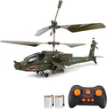 Remote Control Helicopter S109H RC Helicopters with Altitude Hold One Key Take Off/Landing LED Light Low Battery Reminder Gyro 2.4GHz RC Army Military Helicopter with 2 Batteries