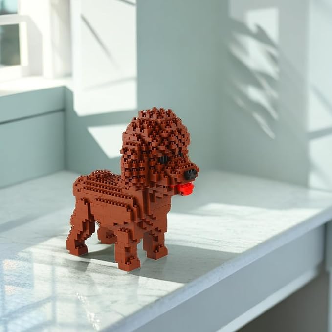 Larcele Micro Dog Building Blocks Set Mini Pet Building Toy Bricks950 Pieces KLJM-02 (Poodle)